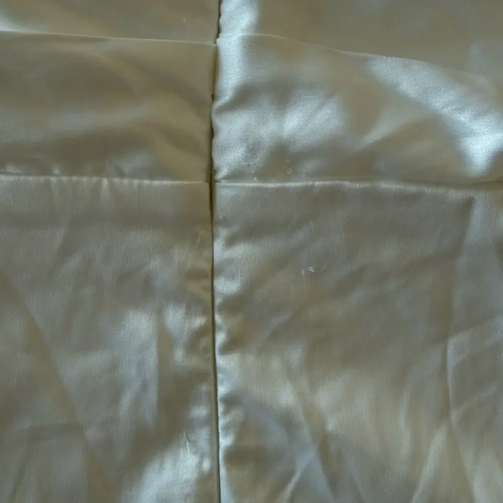 Lulu's Heide White Satin Strapless Maxi Dress size L (runs small) M